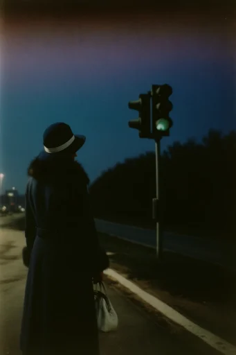 Cinematic Nocturnal Twilight style reference image — deep blue hour
