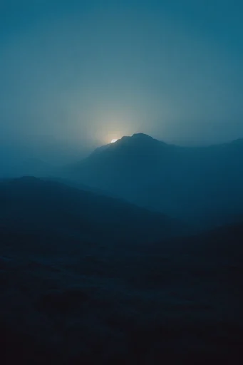 Cinematic Nocturnal Silhouette style reference image — backlit silhouette