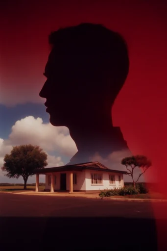 Crimson Noir Minimalism style AI image example 4
