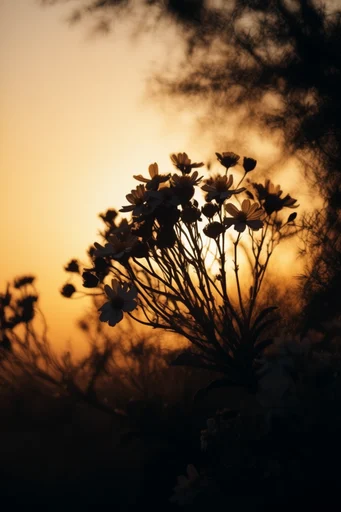 Luminous Amber Silhouette style reference image — minimalist composition