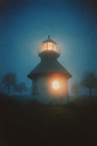 Luminous Nocturnal Nostalgia style reference image — high contrast