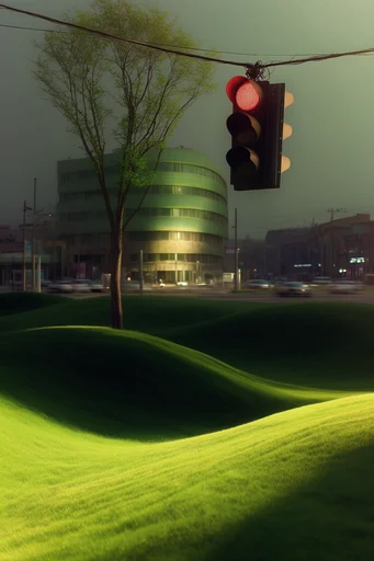 Minimalist Verdant Landscapes style reference image — cinematic scale contrast