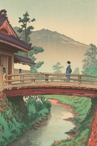 Atmospheric Shin-Hanga Prints moodboard — generate AI images in this style