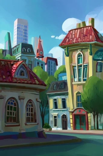 Vibrant Whimsical Painterly style reference image — stylized digital painting