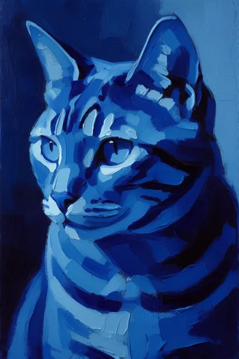 Textured Cobalt Expressionism style reference image — expressive brushwork