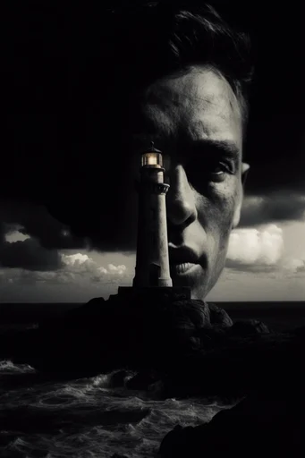 High-Contrast Noir Chiaroscuro style reference image — dramatic key lighting
