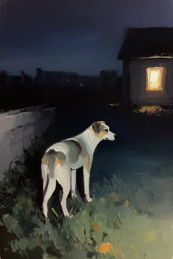 Luminous Nocturnal Impasto style reference image — magical realism