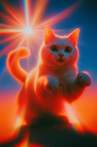 Prismatic Retro-Futuristic Dreamscape style reference image — chromatic aberration