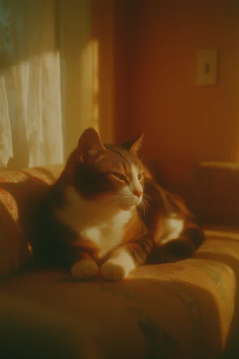 Nostalgic Amber Dreamscape style reference image — cinematic lighting