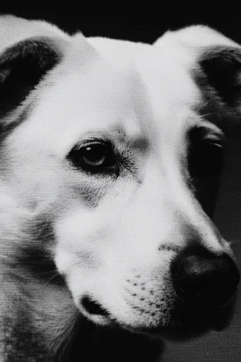 Monochrome Glitch Noir style reference image — scanline distortion
