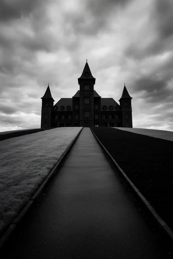 Monolithic Geometric Symmetry style reference image — brutalist architecture