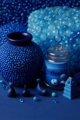 Visceral Cobalt Macro style reference image — extreme macro photography