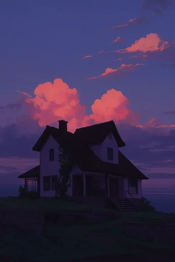 Nostalgic Twilight Anime style AI image example 4