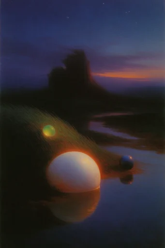Nocturnal Glitch Surrealism style reference image — bioluminescent glow
