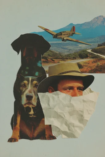 Nostalgic Surrealist Collage style reference image — dreamlike atmosphere