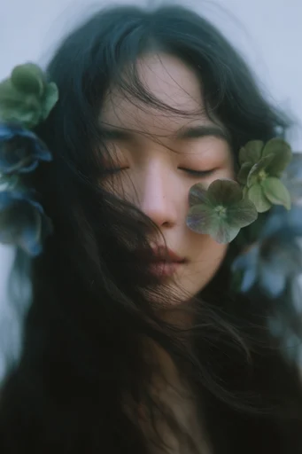 Muted Cinematic Intimacy style reference image — aqueous textures