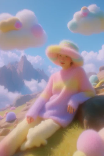 Surreal Pastel Dreamcore style reference image — whimsical 3D digital art