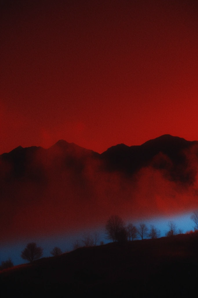 Cinematic Crimson Silhouette style AI image example 2