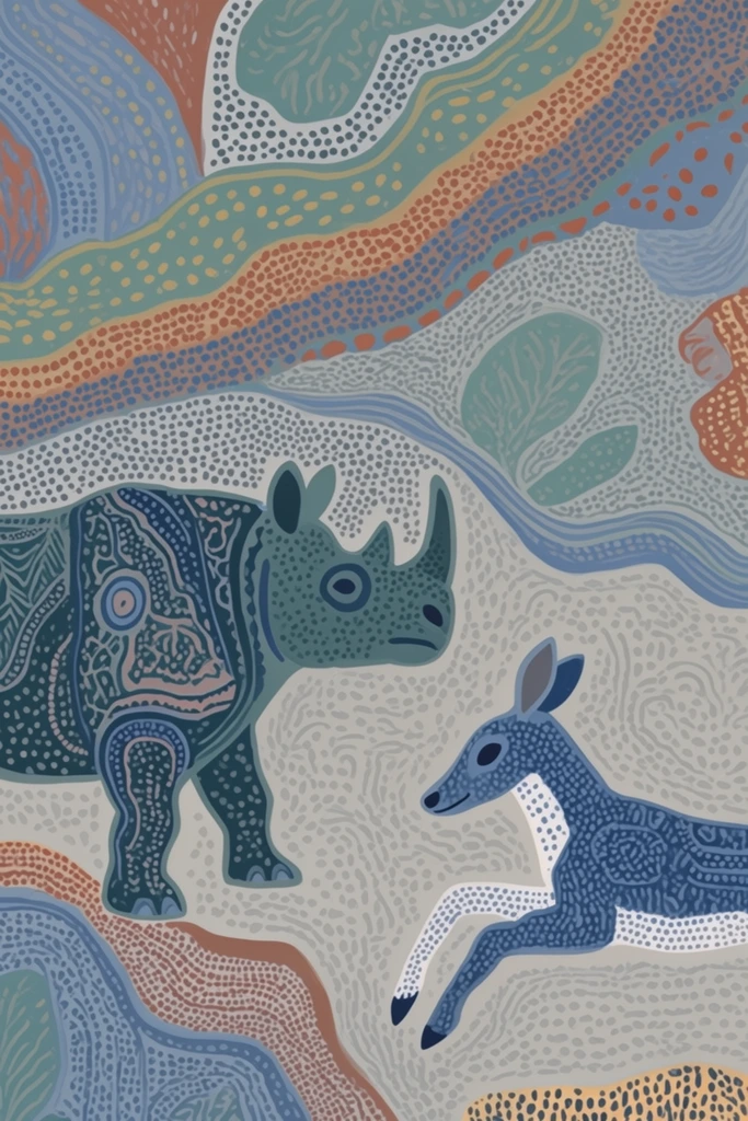 Intricate Organic Tapestry style AI image example 3