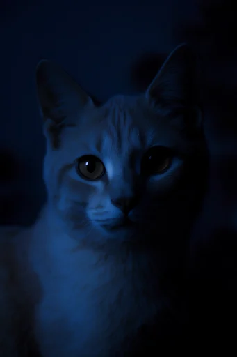 Nocturnal Cybernetic Noir style reference image — bioluminescent skin texture