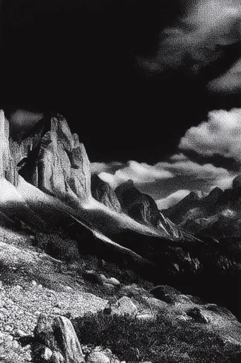 Gritty Chiaroscuro Noir style AI image example 2