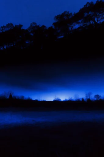 Cinematic Cobalt Noir style reference image — cobalt blue color palette