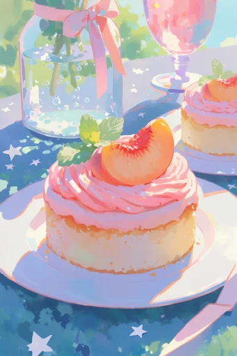 Luminous Ethereal Pastel style reference image — nostalgic summer mood
