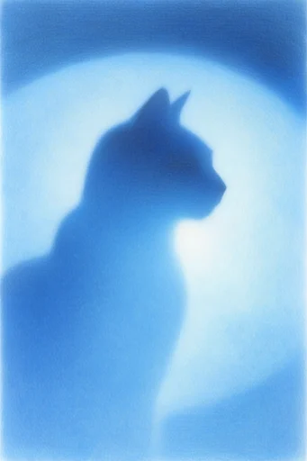 Ethereal Cobalt Reverie style reference image — hazy stippling