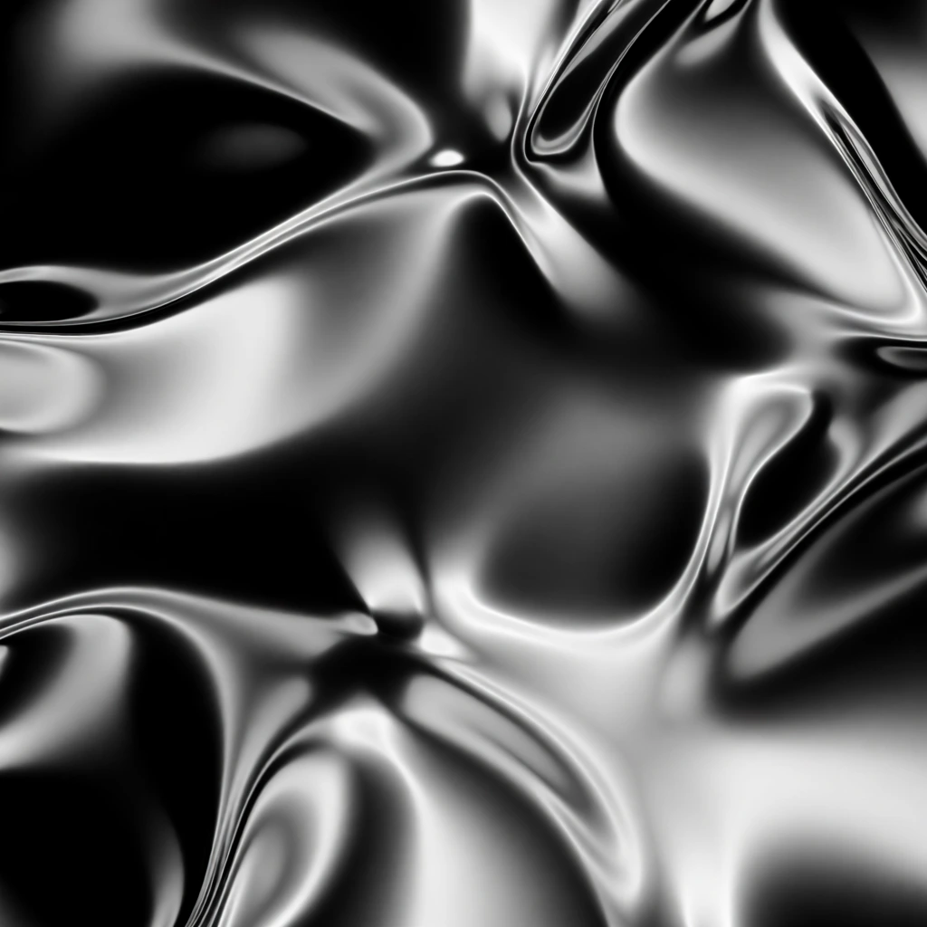 monochromatic grayscale, intense refractive liquid distortion, caustic light patterns, high-contrast chiaroscuro with deep obsidian shadows and brilliant silver highlights, peaches in a weathered wooden crate submerged beneath a rippling water surface, ethereal atmosphere, hyper-realistic rendering with smooth oil-like gradients, fluid organic shapes, shimmering surface ripples, vertical composition, surreal fluid dynamics.