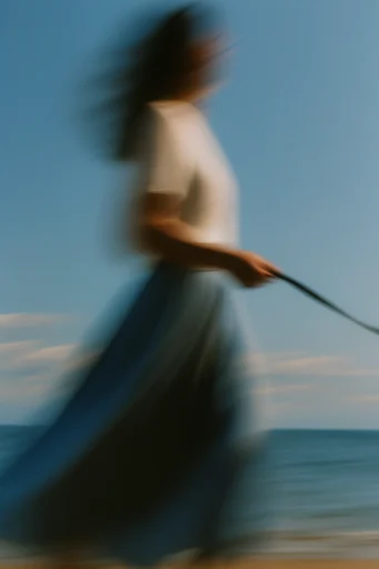 Kinetic Ethereal Editorial style reference image — shutter drag