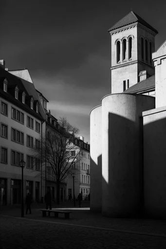 Monochromatic Brutalist Geometry style reference image — monochromatic