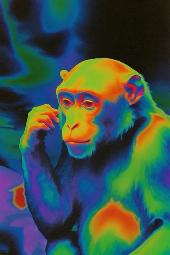 Thermal Acid Glitch style AI image example 3
