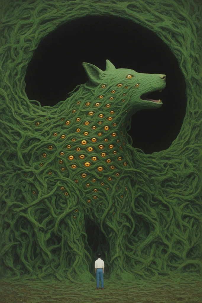 Surreal Verdant Biomorphism style AI image example 3