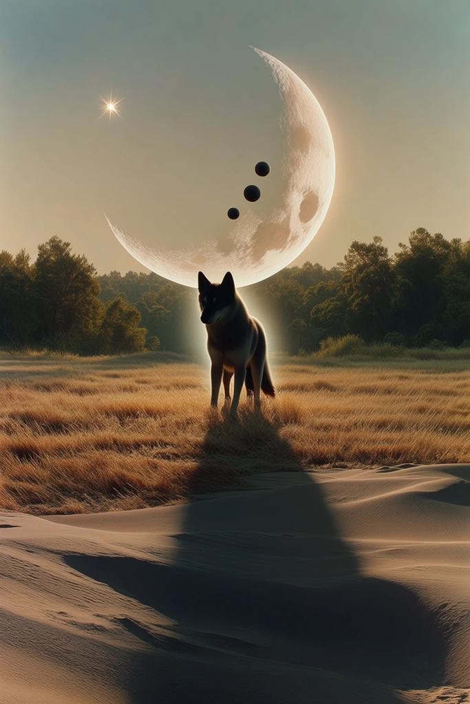 Monolithic Surreal Desert style AI image example 3