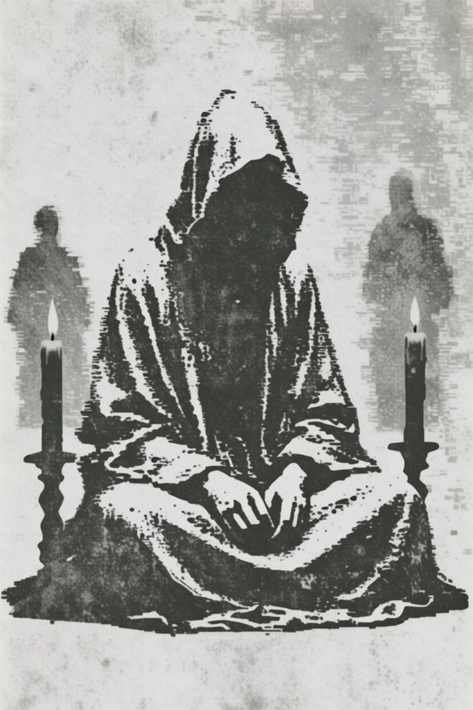 Distressed Analog Occultism style AI image example 1