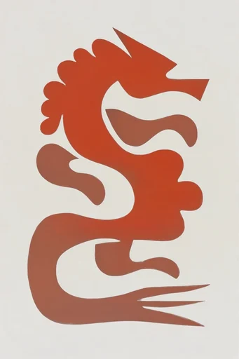 Mid-Century Graphic Minimalism style reference image — matte screenprint texture