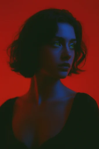 Cinematic Noir Duotone moodboard — generate AI images in this style