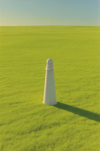 Graphic Kinetic Surrealism style reference image — extreme top-down perspective