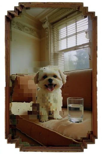 Fragmented Classical Assemblage style reference image — anachronistic collage