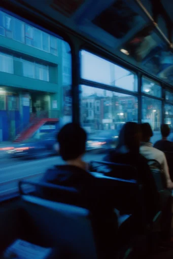 Kinetic Cyan Nocturne style reference image — long exposure motion blur