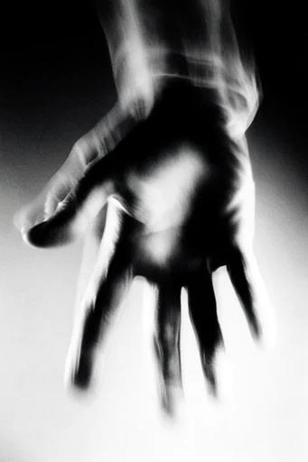 Kinetic Spectral Noir style reference image — heavy film grain