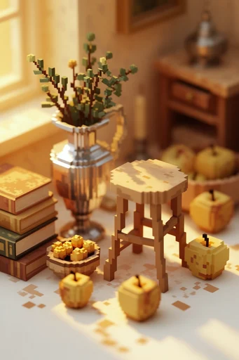 Cinematic Voxel Dioramas style reference image — isometric diorama