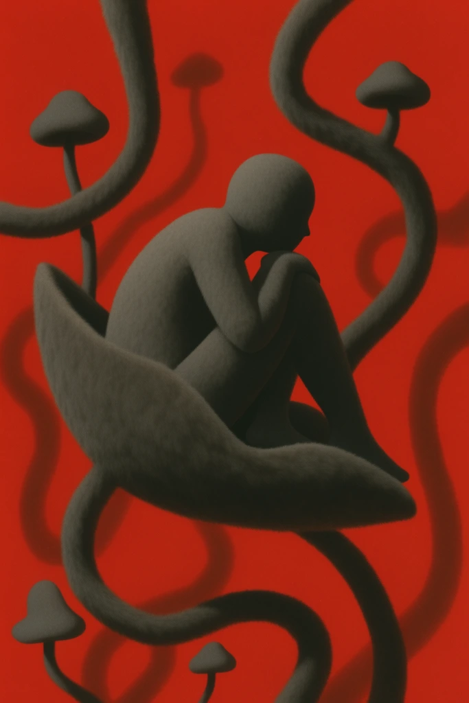 Crimson Velvet Surrealism style AI image example 1