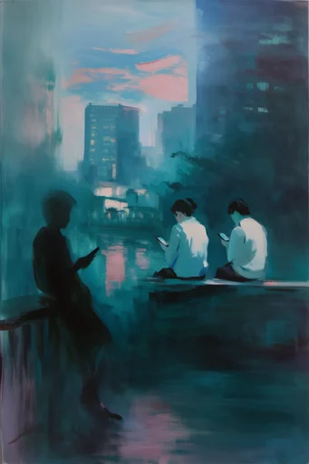 Luminous Nocturnal Abyss style reference image — nocturnal oil painting