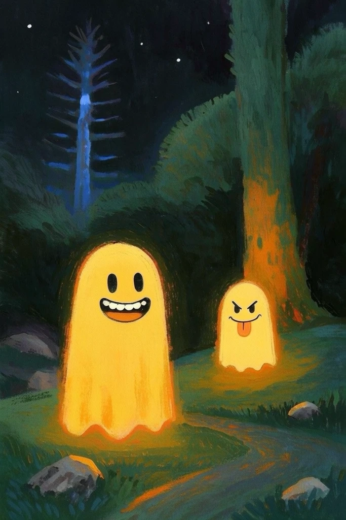 Luminous Nocturnal Impasto style AI image example 2