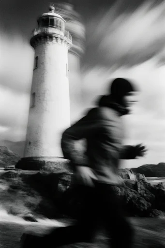 Spectral Kinetic Noir style reference image — chiaroscuro lighting