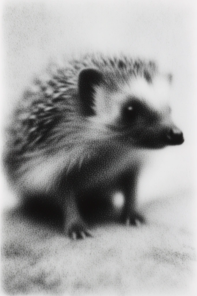 Ethereal Monochrome Grain style AI image example 3