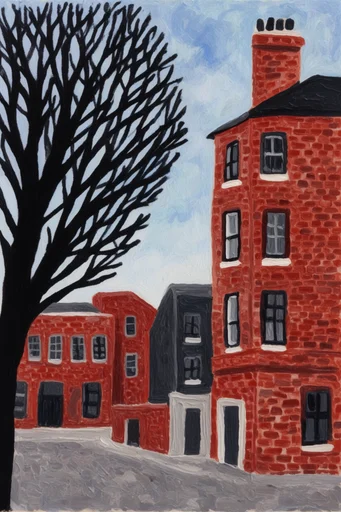 Textured Naive Folk style reference image — naive art style