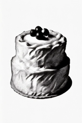 Monochrome Halftone Graphic style reference image — retro press effect
