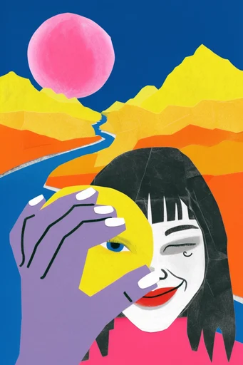 Vibrant Mixed-Media Collage style reference image — mixed-media collage